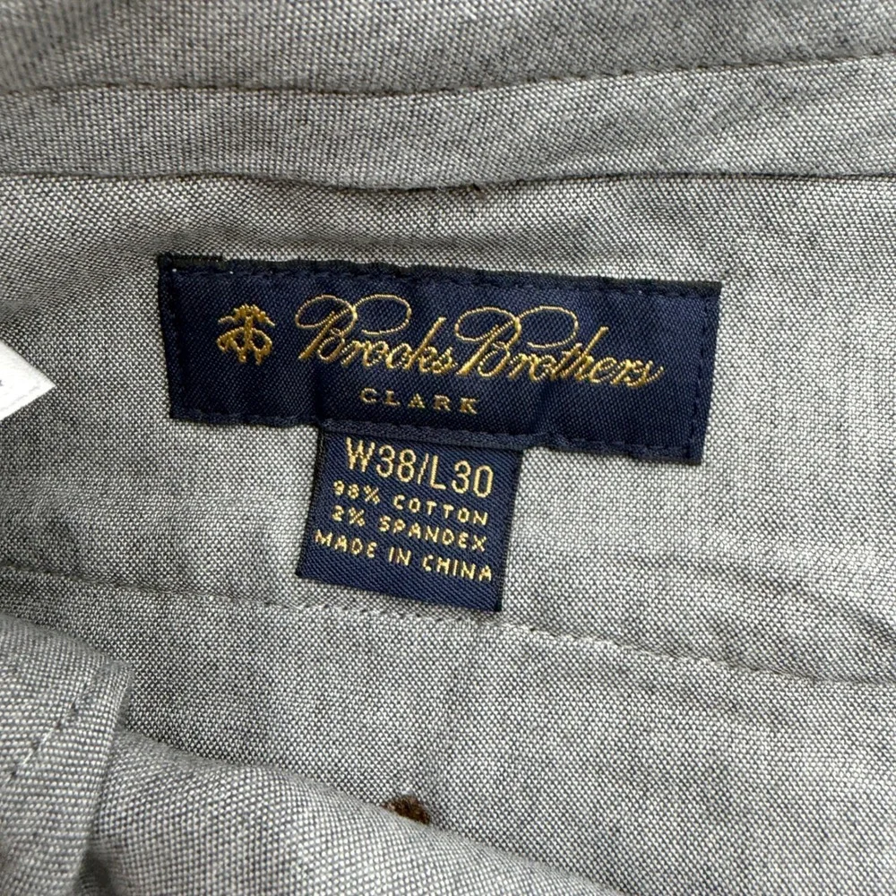 Brooks Brothers Clark Brown Corduroy Pant Mens 38x30 Straight Leg Cotton Stretch